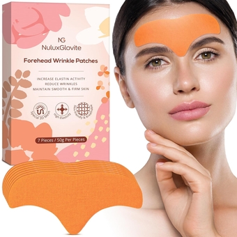 Face Forehead Wrinkle Patches: 7 Packs Forehead and Between Eyes Wrinkle Flattening Patches - Anti Wrinkle Patches with Hydrolyzed Collagen - Natural Ingredients Wrinkle Smoothers