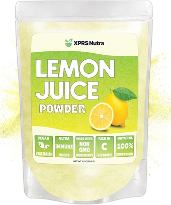 Lemon Juice Powder - Lemon Powder Immunity Boost Rich in Vitamin C - Lemon Concentrate for Smoothies, Beverages and More - Vegetarian and Vegan Friendly (8 oz)