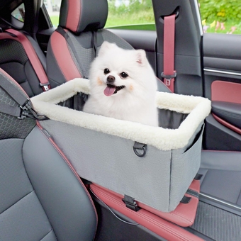 Dog Car Seat for Small Dog, Raised Dog Booster Seat with Metal Frame, Dog Car Booster Seat Puppy Car Seat for Pets Small Dogs Cats
