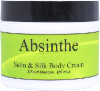 Absinthe Satin and Silk Cream, Body Cream, Body Lotion, 2 oz - Shea Butter, Aloe, Silk Amino Acids, Vitamin E, Phthalate-Free, Handcrafted in USA - Perfect For Women