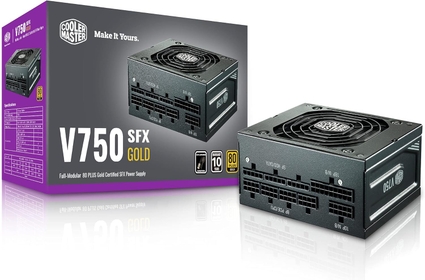 V750 SFX Gold Full Modular, 750W, 80+ Gold Efficiency, ATX Bracket Included, Quiet FDB Fan, SFX Form Factor, 10 Year Warranty