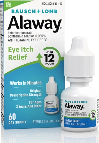 Antihistamine Eye Drops, Allergy Relief from Itchy Eyes, Works in Minutes, Provides Relief for up to 12 Hours, Clinically Tested Prescription Strength Formula, 0.34 Fl Oz