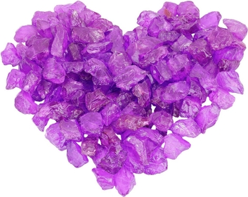 1/2 lb Titanium Coated Natural Rough Rock Crystal Quartz Raw Stones for Wire Wrapping, Polishing, Tumbling, Reiki and Wicca, Purple