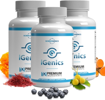 i Premium Eye Vitamins with AREDs 2+ Formula with 12 Natural, Vegan Ingredients, Non-GMO Mineral Supplements for Strained Vision & Dry Eyes with No Fillers (3)