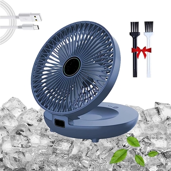 Household Dual-use Kitchen Fan, Rechargeable Wall Hanging Fan, Wall Mount Fan, Small Desk Fan, 3 Speed, Wall-Mounted Desktop Fan, 90° Adjustable Usb Portable Table Fan for Bedroom&Kitchen (Size : B)