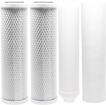 Compatible with Replacement Filter Kit for Watts RO-TFM-5SV RO System - Includes Carbon Block Filters, PP Sediment Filter & Inline Filter Cartridge