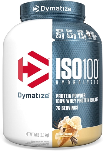ISO 100 Protein Powder with 25g of Hydrolyzed 100% Whey Isolate, Vanilla 5 Pound, Package may vary