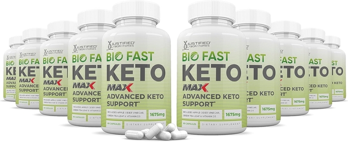 Justified Laboratories (10 Pack) Bio Fast Keto ACV Max Pills 1675 MG Formulated with Biofast Apple Cider Vinegar Keto Support Blend Alternative to Gummies 600 Capsules