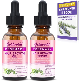 Rosemary Oil Hair Growth Serum,Hair Growth Products for Dry Damaged Hair Regrowth Thickening,Ingrown Hair Treatment Reduce Hair Loss,Scalp Oil Christmas Gifts For Women Men Stocking Stuffers