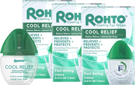 Cool Relief, Redness Reliever Lubricant Eye Drops, Relieves Redness, Prevents and Protects Further Irritation, Cools and Soothes Red, Dry, Itchy Eyes, Fast-Acting Formula, 0.4 fl oz
