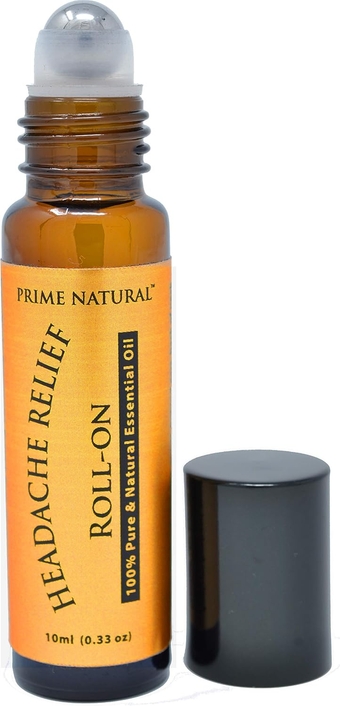 Headache Relief Essential Oil Roll On 10ml, Pre-Diluted, Ready to Use Roller for Migraine, Tension, Calming, Soothing, Grounding, Sore Muscles, Sprain & Sleep