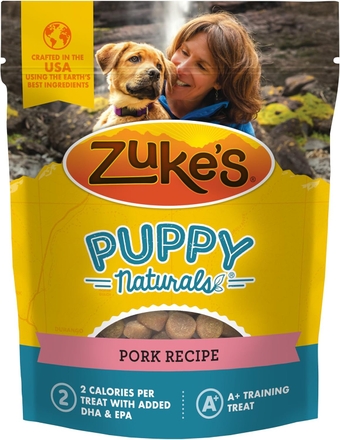 Zuke’s Puppy Naturals Bag of Soft Puppy Treats for Training, Natural Dog Treats Bites With Pork Recipe - 5.0 OZ Bag