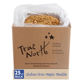 True North Granola – Gluten Free Maple Vanilla Granola, Low Carb, Nut Free and Non-GMO, Bulk Bag, 25 lb.