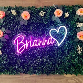 Custom Neon Signs,  Personalized Name Neon Light, Dimmable LED Neon Sign for Home Bedroom Wall Decor, Birthday, Wedding, Festival Gift, Party, Bar, Salon, Company Logo, 1 Row Text