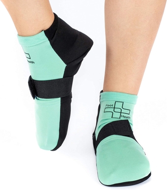 Cold/Hot Therapy Socks - 6 Gel Packs/Pair - Compression Strap Plantar Faciitis - Arch Support -  Pain Relief - Neuropathy - Achilles - Storage Bag – for Woman/Man -   (Large)