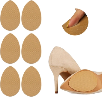 3 Pairs Shoe Grips, Non-Slip Shoes Pads Adhesive Shoe Sole Protectors, Silicone Gel Shoe Grips on Bottom of Shoes, High Heel Noise Reduction for Women Men (Yellow)