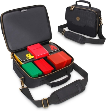 MTG Card Travel Bag with Divider Compartments, Storage for Pencils, Dice and Tokens - Compatible with Magic The Gathering, Card Games Against Humanity and More