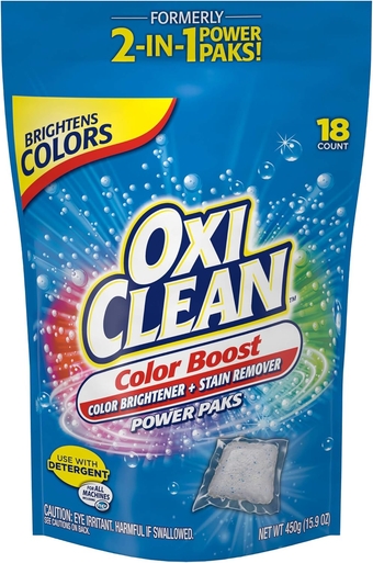 Color Boost Color Brightener plus Stain Remover Power Paks, 18 Count