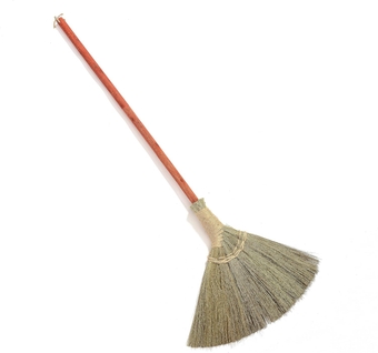 Vietnamese Natural Soft Broom 45 inch - Indoor, Outdoor Grass Broom - Long Handle Broomstick for House, Garage,... Decorative, Wedding Broom