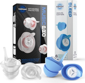 EARPEACE Music PRO and Sleep Earplugs Bundle - High Fidelity Concert Ear Plugs and Comfortable Ear Plugs for Sleeping - Reusable Noise Reduction Up to 30dB