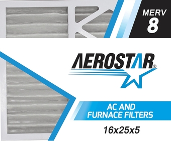 16x25x5 Air Filter MERV 8, Furnace Filters AC HVAC Replacement for Honeywell FC200A1029, (2 Pack) (Actual Size: 15 7/8 x 24 3/4 x 4 3/8 Inches)