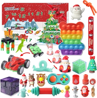Christmas Advent Calendar 2023 Boys&Princess, 24 Days Christmas Countdown Advent Calendar for Kids, Including 24 Fun Toys Christmas Party Favors and Surprise Gifts for Kids 3 Years and Up