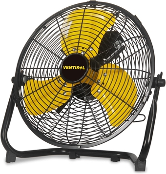 12 Inch 1560 CFM High Velocity Heavy Duty Floor Fan with 3 Powerful Speeds,Portable Metal Fan,180°Tilting Quiet Shop Fan for Commercial, Residential, Gym, Home Use- ETL Listed, Black