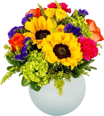 Daydream | Aquabloom Fresh Flower Arrangement with Vase | Designed by Arabella Bouquets | Flowers for Mother's Day, Birthday, Anniversary, Get Well, Just Because, Congratulations