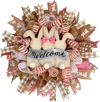 Small Easter Wreath Door, Swag Party Farmhouse Summer Room Leaves Home Artificial Welcome Sign Cross Small Decorations Holiday Giant Flowers