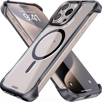 iPhone 15 Pro Max Clear Case [Crystal Flex Series] Exposed Sides for Comfort, Strong MagSafe Compatible, Glossy Grip, Protective Shockproof, Upgraded Frameless Cover for 6.7 Inch Phone 2023