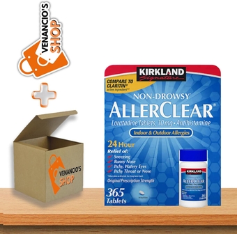 Kirkland Signature Non Drowsy AllerClear (Compare to Claritin) Loratadine 10mg Antihistamine, 365 Tablets + Includes Venanciosfridge Sticker (Pack of 1)