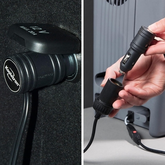 110V AC to 12V DC Power Adapter with Circuit Breaker, AC to DC Power Converter, 12V 5A DC Power Supply, Black, 6 Ft Cord for 12V Portable Devices, Compressor, Cooler, Car Fridge, and More
