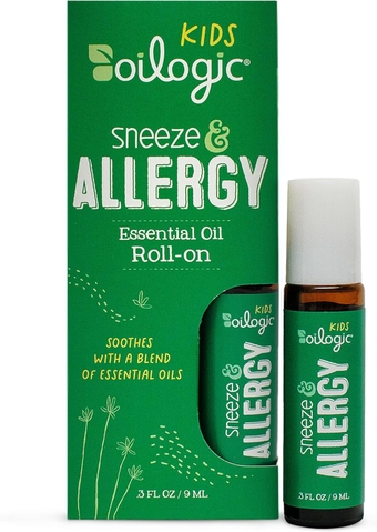 Kids Sneeze & Allergy Essential Oil Roll-On - Naturally Comforts Allergy Symptoms with a Blend of 100% Pure Essential Oils (Lavender, Spearmint, Lemon Oil, Clary Sage & More) - 9ml (0.3 fl oz)