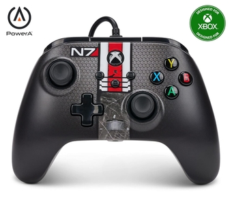 Enhanced Wired Controller for Xbox Series X|S - Mass Effect N7, Officially Licensed for Xbox