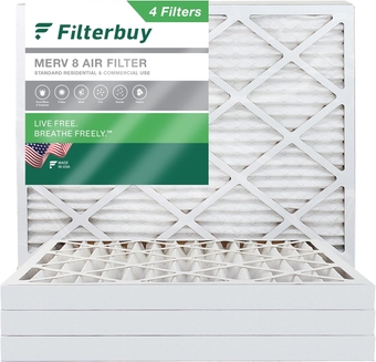 10x14x2 Air Filter MERV 8 Dust Defense (4-Pack), Pleated HVAC AC Furnace Air Filters Replacement (Actual Size: 9.50 x 13.50 x 1.75 Inches)