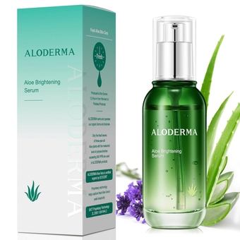 Skin Brightening Serum for Face with 65% Organic Aloe Vera - Face Serum with Niacinamide, Vitamin C for Skin Lightening - Aloe Vera Serum to Hydrate & Revitalize Dull, Tired Skin, 1.7oz