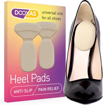 2in1 Heel Grips for Women's Shoes – Heel Pads for Shoes That are Too Big – Heel Cushion Inserts for Women Shoes – Heel Inserts for Women – Heel Cushions for Back of Heel (Gel with Flannel Cover)