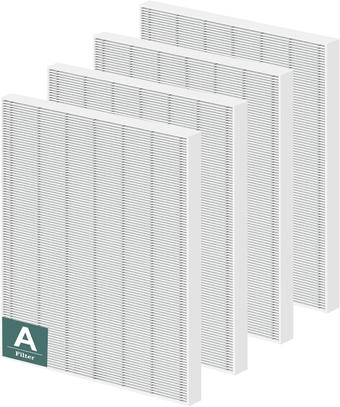 4 Pack 115115 HEPA Replacement Filter A Size 21 Compatible with Winix PlasmaWave C535 5300 5300-2 5500 5500-2 6300 6300-2 P300 AM90 9000 5000 5000B C909 9800 Air Purifier