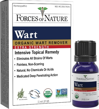 -Natural, Organic Wart Extra Strength Remover (11ml) Non GMO, No Harmful Chemicals, Nontoxic -Eliminate Planter, Facial, Flat, Body, Hands, Fingers and Foot Warts at the Root
