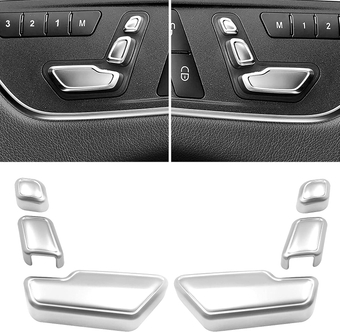 Compatible with Mercedes Benz Door Seat Adjust Button Cover,Seat Adjustment Button Caps for B-Class W246,C-Class W204,E-Class W212,ML W166,CLA W117,GLK X204,GL X166,CLS W218 (6PCS)