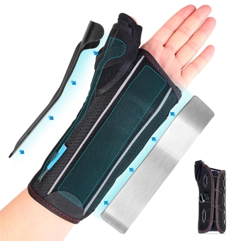 Wrist Brace with Thumb Spica Splint for De Quervain's Tenosynovitis, Carpal Tunnel Pain, Stabilizer Hand Brace for Tendonitis, Arthritis, Sprains & Fracture or Wrist Support Splint (Left Hand-L)