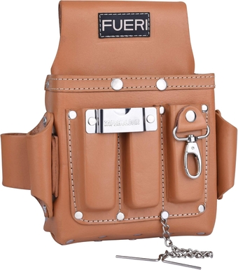 Professional 4 Pocket Electrician Tool Pouch Tool Bag Tool Kit | High Grade Premium Leather, Riveted Reinforcement Organizer Tool Holder | Carpenters Tool Pouch 4 Pockets