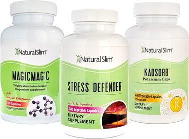 Stress Aid Bundle – Stress Defender, MagicMag C & Kadsorb - Stress Supplements That Supports Restful Sleep, Better Energy, Mood, Focus and Heart Health | Formulated by Frank Suarez