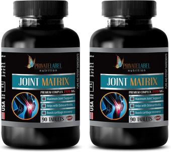 Joint Supplements with msm - Joint Matrix Premium Complex 2170MG - glucosamine Tablets for Men - 2 Bottles 180 Tablets
