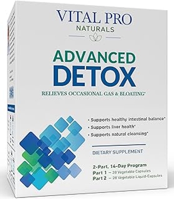 Pro Naturals - Advanced Detox Cleanse for Occasional Gas and Bloating, Supports a Healthy Intestinal Balance, 2-Part...