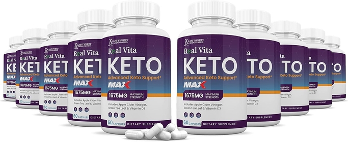 (10 Pack) Real Vita Keto ACV Max Pills 1675 MG Formulated with Apple Cider Vinegar Keto Support Blend Alternative to Gummies 600 Capsules