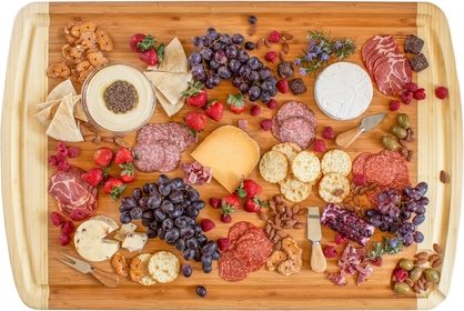 36" x 24"  Wood XXL Cutting Board, Stove Top Cover or Over the Sink Chopping Block, Noodle Board and Giant Charcuterie Serving Tray