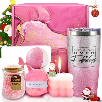 Birthday Gifts for Women,  Relaxing Spa Gift Basket Set, Unique Gift Ideas for Women, Thank You Christmas Gifts for Her Mom Sister Best Friend Wife, Coworker Teacher Nurse Gifts for Women Who Have