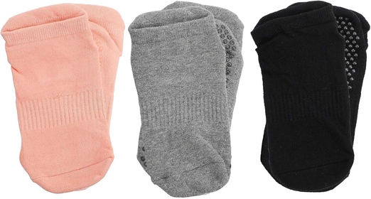 3 Pairs Non-slip Yoga Socks Non Slip Yoga Socks Non Skid Yoga Sock Low Cut Socks Pilates Grip Socks Ballet Socks Dance Socks Balance Grip Socks Cotton Gloves Fitness Towel Bottom