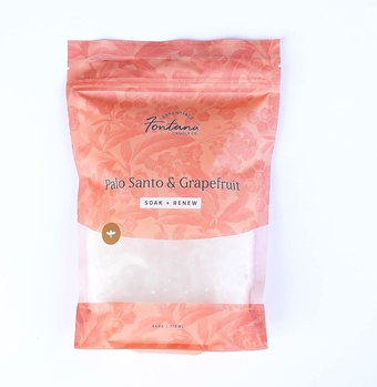 Fontana Candle Co - Epsom Salt | Palo Santo Grapefruit 24 oz | Essential Oil and Soothing Coconut Oil | Natural Magnesium Flakes Scented Bath Salts
